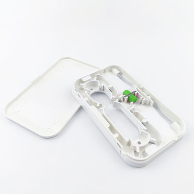 Panel de conexión de la placa frontal de fibra óptica de plástico APC FC blanco/gris para red FTTH interior