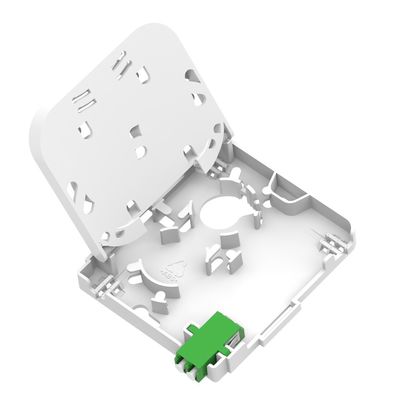 Placa de cara de fibra óptica de tipo APC de 1 núcleo blanco / gris para conexión FTTH interior
