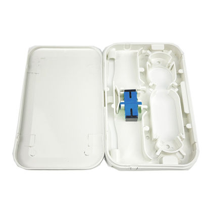 Aplicaciones de redes FTTH Panel de conexión de placa de fachada de fibra óptica de plástico para interiores blancos