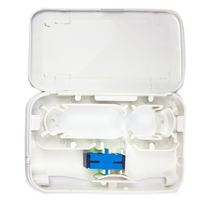 Aplicaciones de redes FTTH Panel de conexión de placa de fachada de fibra óptica de plástico para interiores blancos