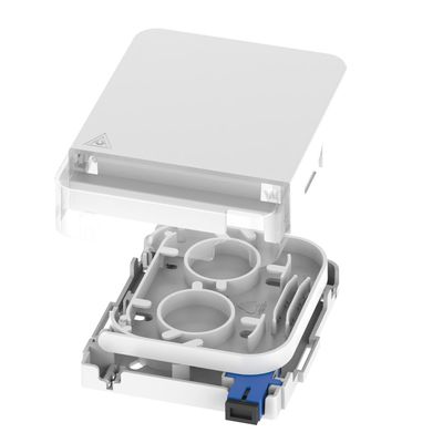 Panel de conexión de fibra óptica de 115*86*22 mm para instalación de redes FTTH compactas en interiores