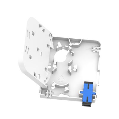 Panel de conexión de fibra óptica de 115*86*22 mm para instalación de redes FTTH compactas en interiores