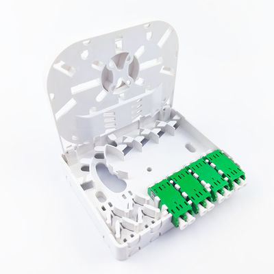 Panel de conexión de fibra óptica compatible con la red FTTH 4 núcleos Material de PC ABS para interiores