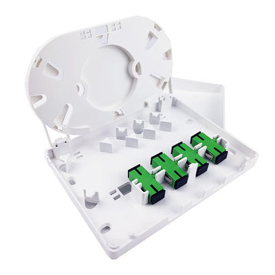 4 núcleos SC APC Panel de enchufe de placa de fachada de fibra óptica de plástico para interiores en red FTTH