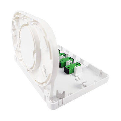 4 núcleos SC APC Panel de enchufe de placa de fachada de fibra óptica de plástico para interiores en red FTTH