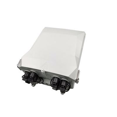 24 núcleos IP65 FTTH montado en la pared / montado en el polo caja de distribución de fibra óptica PC material ABS