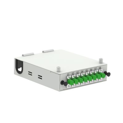 Caja de distribución de fibra óptica de aluminio de 8 núcleos FC APC para terminales FTTH/FTTX de red