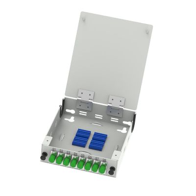 Caja de distribución de fibra óptica de aluminio de 8 núcleos FC APC para terminales FTTH/FTTX de red
