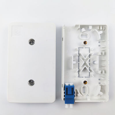 ABS 2 núcleos LC UPC Panel de conexión de placa de fachada de fibra óptica de plástico para red FTTH interior