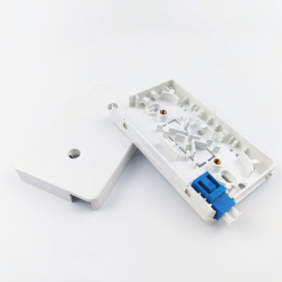 ABS 2 núcleos LC UPC Panel de conexión de placa de fachada de fibra óptica de plástico para red FTTH interior