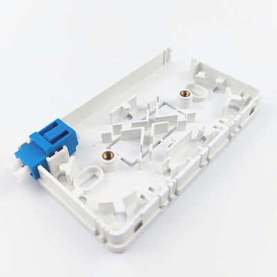 ABS 2 núcleos LC UPC Panel de conexión de placa de fachada de fibra óptica de plástico para red FTTH interior